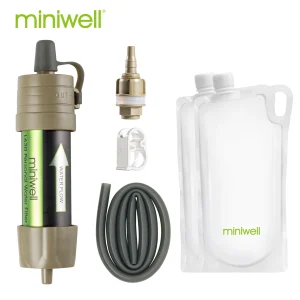 Outdoor water filtration system with transparent bag